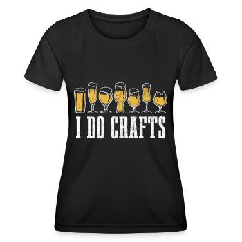 Craft Beer Brewmaster Hops Gift - Women's Functional T-Shirt - black - Front - AI Model Female 172 light (172cm)
