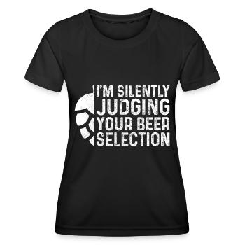 Craft Beer Brewmaster Hops Gift - Women's Functional T-Shirt - black - Front - AI Model Female 172 light (172cm)