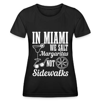 Miami Florida USA - Frauen Funktions-T-Shirt - Schwarz - Vorne - AI Model Female 172 light (172cm)