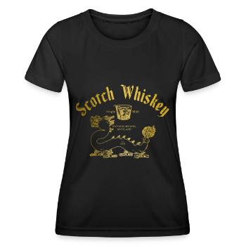 Scotch Whiskey Schottland Schottisch - Frauen Funktions-T-Shirt - Schwarz - Vorne - AI Model Female 172 light (172cm)