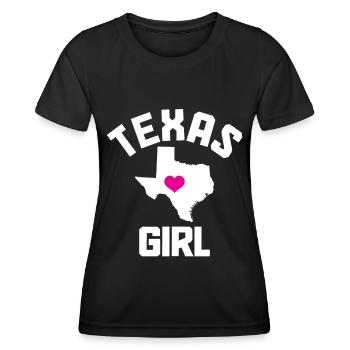 Texas - Frauen Funktions-T-Shirt - Schwarz - Vorne - AI Model Female 172 light (172cm)