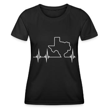 Texas - Frauen Funktions-T-Shirt - Schwarz - Vorne - AI Model Female 172 light (172cm)