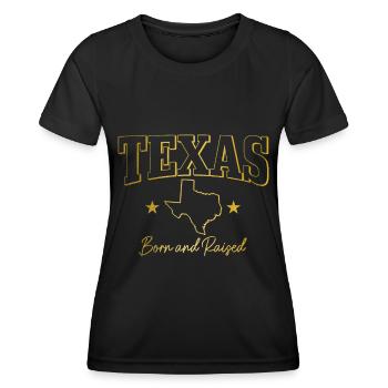 Texas - Frauen Funktions-T-Shirt - Schwarz - Vorne - AI Model Female 172 light (172cm)