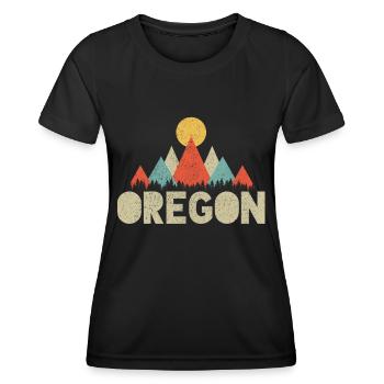 Oregon - Frauen Funktions-T-Shirt - Schwarz - Vorne - AI Model Female 172 light (172cm)