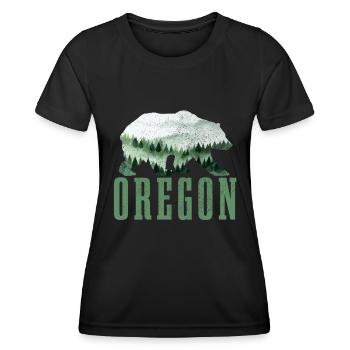 Oregon - Frauen Funktions-T-Shirt - Schwarz - Vorne - AI Model Female 172 light (172cm)