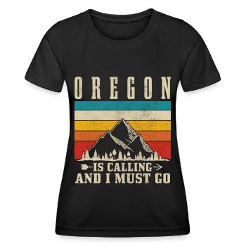 Oregon - Frauen Funktions-T-Shirt - Schwarz - Vorne - AI Model Female 172 light (172cm)