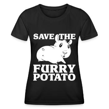 Meerschweinchen - Frauen Funktions-T-Shirt - Schwarz - Vorne - AI Model Female 172 light (172cm)