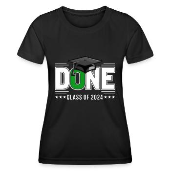 Graduating Class of 2024 Graduation Ceremony School - Women's Functional T-Shirt - black - Front - AI Model Female 172 light (172cm)