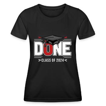 Graduating Class of 2024 Graduation Ceremony School - Women's Functional T-Shirt - black - Front - AI Model Female 172 light (172cm)