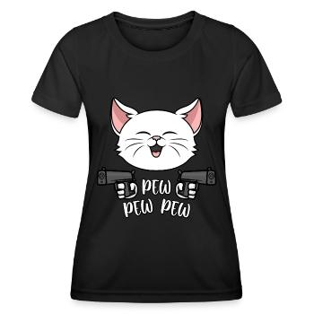 Pew Pew Pew - Women's Functional T-Shirt - black - Front - AI Model Female 172 light (172cm)