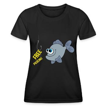 Free Piercing - Frauen Funktions-T-Shirt - Schwarz - Vorne - AI Model Female 172 light (172cm)