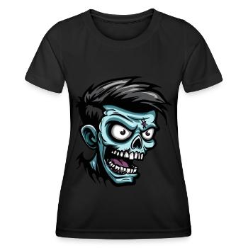 Zombie Halloween Creepy - Women's Functional T-Shirt - black - Front - AI Model Female 172 light (172cm)