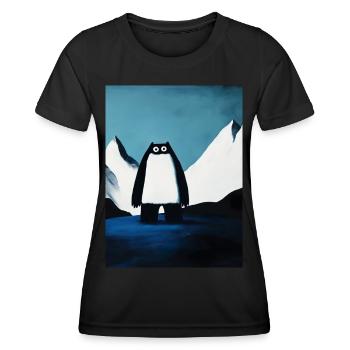 Cute Mountain Monster | Painting - Frauen Funktions-T-Shirt - Schwarz - Vorne - AI Model Female 172 light (172cm)