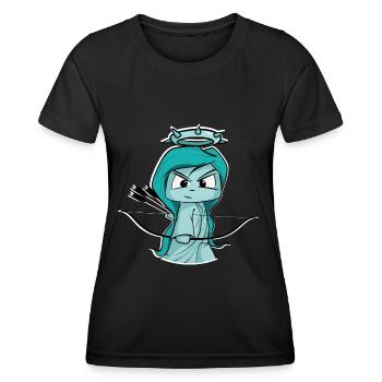 sweet Statue of Liberty, archer, archery - Women's Functional T-Shirt - black - Front - AI Model Female 172 light (172cm)