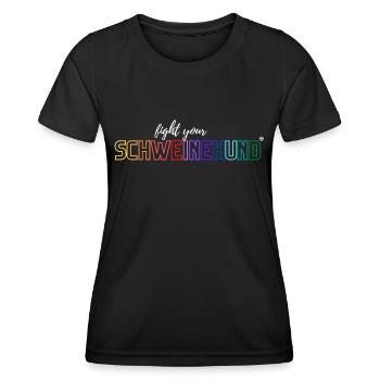 Fight your schweinehund - Frauen Funktions-T-Shirt - Schwarz - Vorne - AI Model Female 172 light (172cm)