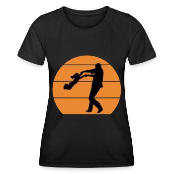 Father and daughter - Women's Functional T-Shirt - black - Front - AI Model Female 172 light (172cm)