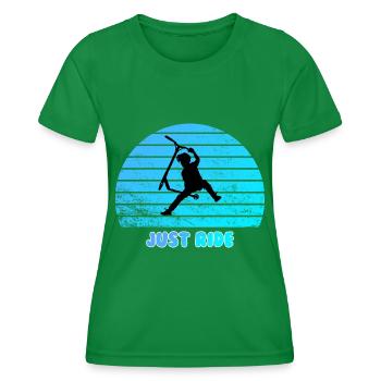Just ride - Frauen Funktions-T-Shirt - Kelly Green - Vorne - AI Model Female 172 dark (172cm)