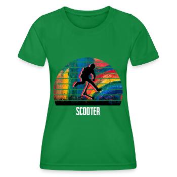 motor scooter - Women's Functional T-Shirt - kelly green - Front - AI Model Female 172 dark (172cm)