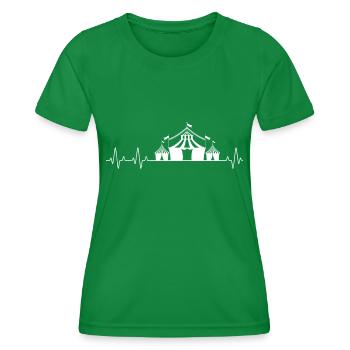 Carnaval des voyageurs amateurs de cirque - T-shirt sport Femme - vert - Devant - AI Model Female 172 dark (172cm)