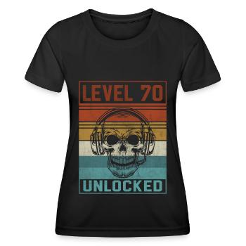 Gamer 70th Birthday - Women's Functional T-Shirt - black - Front - AI Model Female 172 light (172cm)