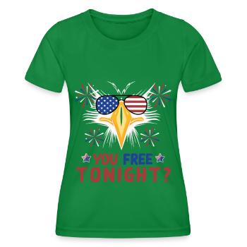 Eagle Independence Day July 4 - Women's Functional T-Shirt - kelly green - Front - AI Model Female 172 dark (172cm)