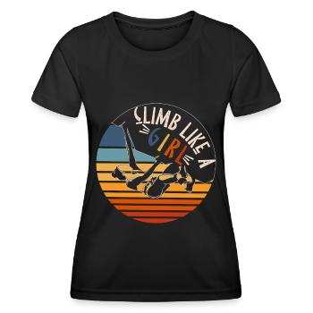 Grimpeuse Grimpeuse WoBouldering - T-shirt sport Femme - noir - Devant - AI Model Female 172 light (172cm)