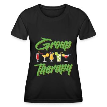 Cocktail Thérapie Barman Femmes Barmaid - T-shirt sport Femme - noir - Devant - AI Model Female 172 light (172cm)