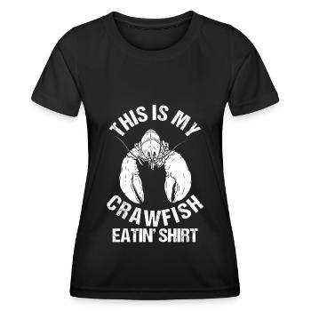 Saison du crabe Cuisinier à l’écrevisse Manger des écrevisses - T-shirt sport Femme - noir - Devant - AI Model Female 172 light (172cm)