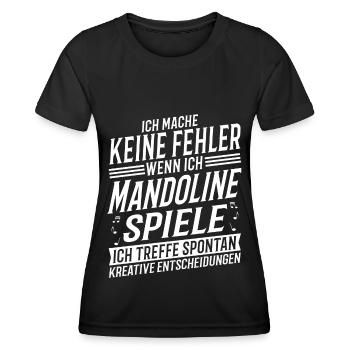 Mandolinenspieler Musikinstrument Musik Mandoline - Frauen Funktions-T-Shirt - Schwarz - Vorne - AI Model Female 172 light (172cm)
