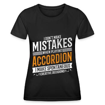 Akkordeon Kreativer Akkordeonspieler - Frauen Funktions-T-Shirt - Schwarz - Vorne - AI Model Female 172 light (172cm)