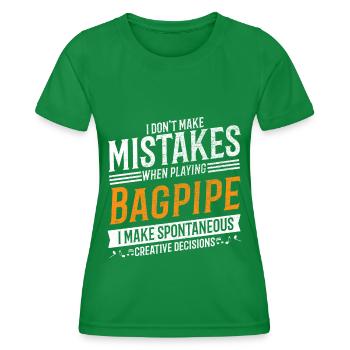 Bagpipes Music lovers Bagpipers - Women's Functional T-Shirt - kelly green - Front - AI Model Female 172 dark (172cm)