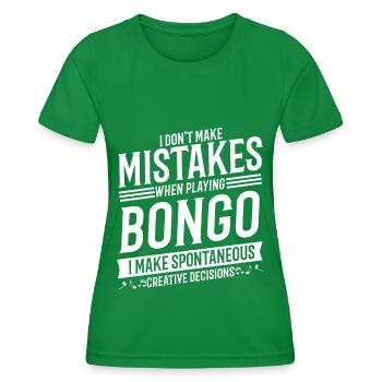 Bongo-Spieler Musikinstrument Musik Bongo - Frauen Funktions-T-Shirt - Kelly Green - Vorne - AI Model Female 172 dark (172cm)