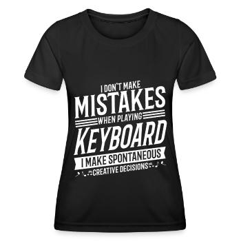 Keyboard Player Musical Instrument Music Keyboard - Women's Functional T-Shirt - black - Front - AI Model Female 172 light (172cm)