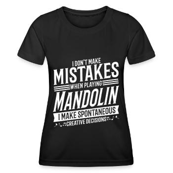 Mandolinenspieler Musikinstrument Musik Mandoline - Frauen Funktions-T-Shirt - Schwarz - Vorne - AI Model Female 172 light (172cm)