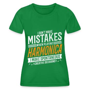 Harmonica Creative Harmonica Player - T-shirt sport Femme - vert - Devant - AI Model Female 172 dark (172cm)