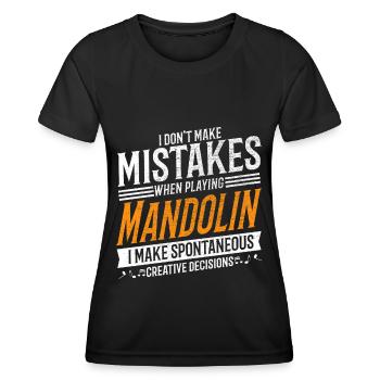 Mandoline Musikliebhaber Mandolinenspieler - Frauen Funktions-T-Shirt - Schwarz - Vorne - AI Model Female 172 light (172cm)