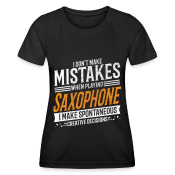 Saxophonist Musikliebhaber Kreativer Saxophonist - Frauen Funktions-T-Shirt - Schwarz - Vorne - AI Model Female 172 light (172cm)