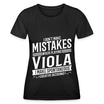 Bratsche Spieler Musikinstrument Musik Bratscher - Frauen Funktions-T-Shirt - Schwarz - Vorne - AI Model Female 172 light (172cm)