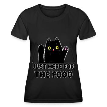 Foodie Kitty Women Funny Cat - Women's Functional T-Shirt - black - Front - AI Model Female 172 light (172cm)