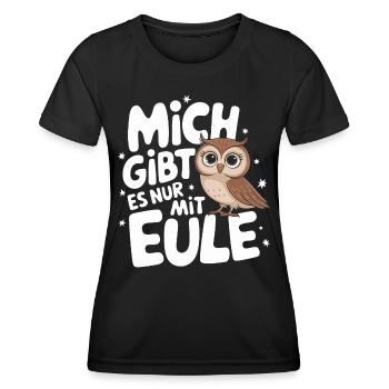 oiseau de nuit hibou hibou oiseau - T-shirt sport Femme - noir - Devant - AI Model Female 172 light (172cm)