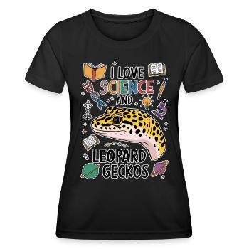 Leopard Gecko Saying Student Leopard Gecko Gift - Women's Functional T-Shirt - black - Front - AI Model Female 172 light (172cm)