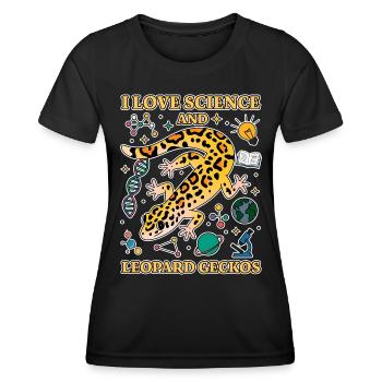 Leopard Gecko Saying Student Leopard Gecko Gift - Women's Functional T-Shirt - black - Front - AI Model Female 172 light (172cm)