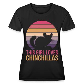 Chinchilla disant drôle de cadeau de chinchilla - T-shirt sport Femme - noir - Devant - AI Model Female 172 light (172cm)