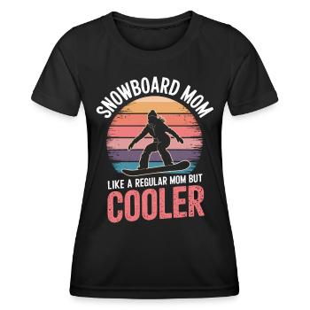 Snowboarderin Spruch Mama Snowboarding Geschenk - Frauen Funktions-T-Shirt - Schwarz - Vorne - AI Model Female 172 light (172cm)