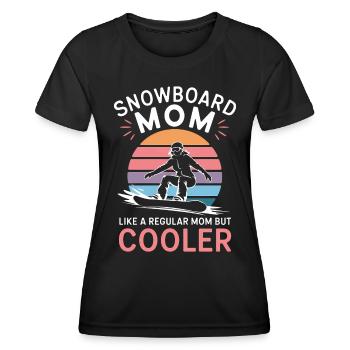 Snowboarderin Spruch Mama Snowboarding Geschenk - Frauen Funktions-T-Shirt - Schwarz - Vorne - AI Model Female 172 light (172cm)