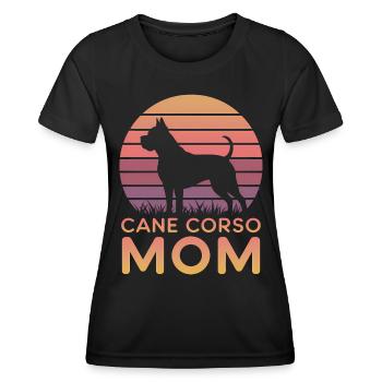 Cane Corso Italiano Mom Mom Cane Corso Gift - Women's Functional T-Shirt - black - Front - AI Model Female 172 light (172cm)
