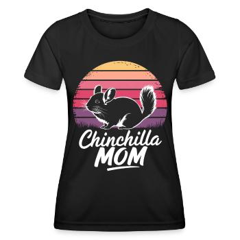 Chinchilla disant maman drôle Chinchilla cadeau - T-shirt sport Femme - noir - Devant - AI Model Female 172 light (172cm)