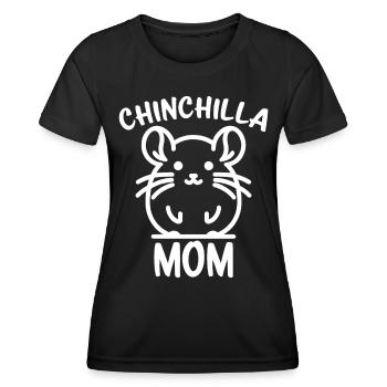 Chinchilla disant maman drôle Chinchilla cadeau - T-shirt sport Femme - noir - Devant - AI Model Female 172 light (172cm)