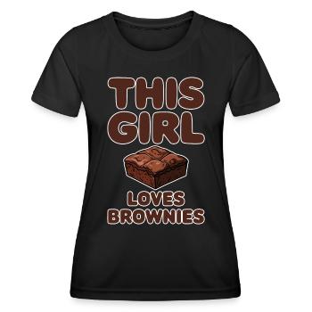 Brownies Dire Fille Drôle Brownie Cadeau - T-shirt sport Femme - noir - Devant - AI Model Female 172 light (172cm)