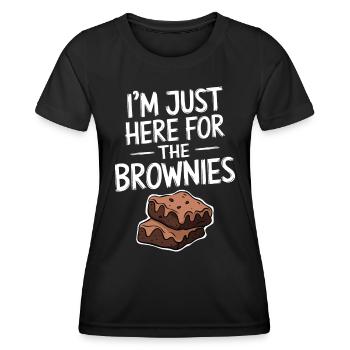 Brownies Dire Pâtisserie Drôle Brownie Cadeau - T-shirt sport Femme - noir - Devant - AI Model Female 172 light (172cm)